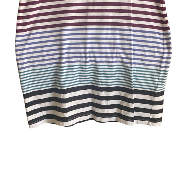 Marina Luna Striped Short Sleeve T-Shirt Dress. Size X-Large - Picture 3 of 7